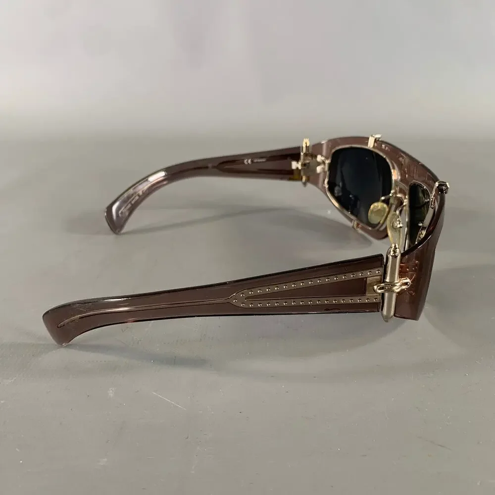GAULTIER Silver Tan 56-6202 Acetate Sunglasses